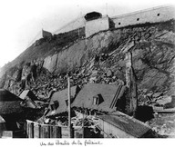 Un des éboulis de la falaise