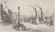 Arrivée du bateau à vapeur «Queen» au port de Montréal en 1832