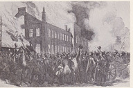Incendie de l'édifice du parlement à Montréal en 1849