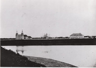 Expédition H.Y. Hind - Cathédrale de Saint-Boniface (catholique romaine) et couvent situé sur les rives de la rivière Rouge, à l'opposé de Fort Garry, Manitoba