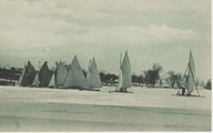 Course de patins à voiles (Ice yachting)