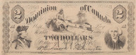 Premier  billet de banque émis par le Dominion du Canada portant l'effigie des deux généraux de la conquête: Wolfe et Montcalm