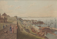 Basse ville de Québec vue du parapet de la haute ville