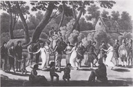 La danse ronde, circular dance of the Canadians