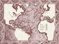 La présence juive dans la monde atlantique vers 1500 (carte géographique)