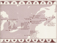 La présence juive en Nouvelle-France vers 1760-1763 (carte géographique)