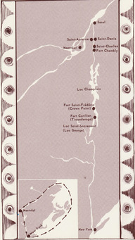 L'Hudson-Richelieu ou New-York-Montréal (carte géographique)