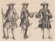 Costumes portés par les militaires français à la fin du 17e siècle et au début du 18e siècle