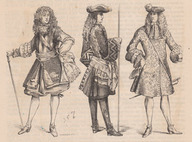 Costumes portés par les officiers français à la fin du 17e siècle et au début du 18e siècle