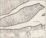 Le peuplement dans la région de Québec (section de la carte de Gédéon de Catalogne)