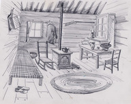 Intérieur d'une maison de colon