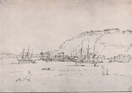 Dessin représentant Québec vers 1840