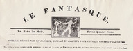 Titre du journal «Le Fantasque» publié par Napoléon Aubin en 1837