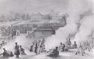 Campement des troupes du Colonel Wetherall à Saint-Hilaire de Rouville, 23-24 novembre 1837