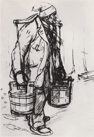 Le porteur de sirop d'érable (Maple sap carrier)