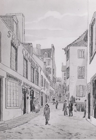 Les marches vues de la rue Champlain, Québec