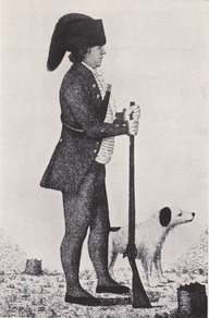 Le voyageur écossais Patrick Campbell et son chien