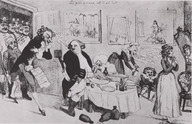 Caricature: Le prodigieux appétit du Roi Louis XVI