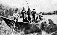 Barge à quatre rameurs