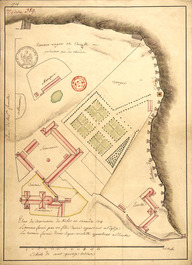 Plan du Séminaire de Québec au Canada en 1714
