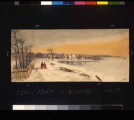 Winter Scene on the river front