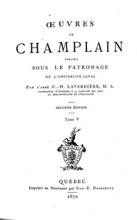 Oeuvres de Champlain [seconde édition, tome V]
