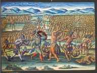 Grâce aux Français Outina triomphe de son ennemi, Planche no 13.