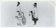 Habitant with snow-shoe and Squaw with mocassin