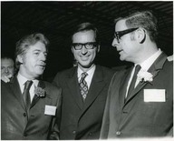 Robert Bourassa entre J-M et Aimé Thibault maire de St-Jérôme.
