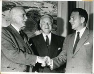 St-Laurent, Thomas F. Dewey gouverneur de New-York et Lionel Chevrier prés. admin. de la voie maritime du St-Laurent
