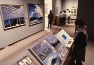 Macintosh computer in the nature and the spiritual group of seven installation