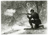 Chasseur en raquettes