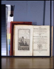 Page titre du livre Le magasin de Québec, ou receuil utile et amusant de littérature, histoire, politique, etc.