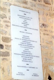 Plaque de la poudrière St-Luc à Brouage