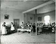 Sewing class, convent Roberval