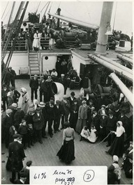 Immigrants skipping on the SS Empress of Britain
