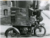 Motorcycle collection of mail center of metialfe ? and Laurier