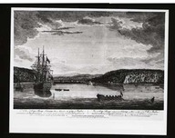 Vue de Caprouge vulgairement carouge à 9 miles au dessus de la ville de Québec sur le bord septentrional de la rivière de St-Laurent 