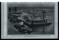 Graveyard near nieuport after the dikes were opened and the land flooded last winter.