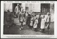 The humiliation -German prisoners being inspected by French school children