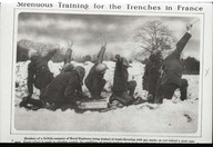 Strenuous training for the trenches in France
