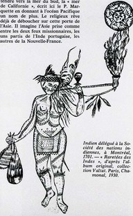 Indien délégué à la Société des nations indiennes, à Montréal, 1701.