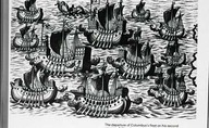 The departure of Columbus’s fleet on his second...