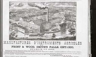 Manufactures d'instruments agricoles de Frost & Wood Smiths falls, Ontario établie en 1859.