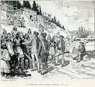 Le capitaine James Cook à Nootka, en 1778