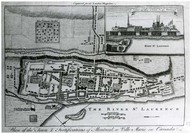 Plan of the town & fortifications of Montreal or Ville Marie in Canada