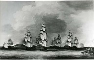 Destruction of the American Fleet, at Penobscot Bay 14 Aug. 1779