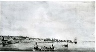A south east view of Cataraqui on Lake Ontario taken in August 1783