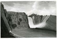 A view of Montmorenci falls near Quebec
