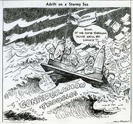 Adrift on a stormy sea, Confederation troubles.